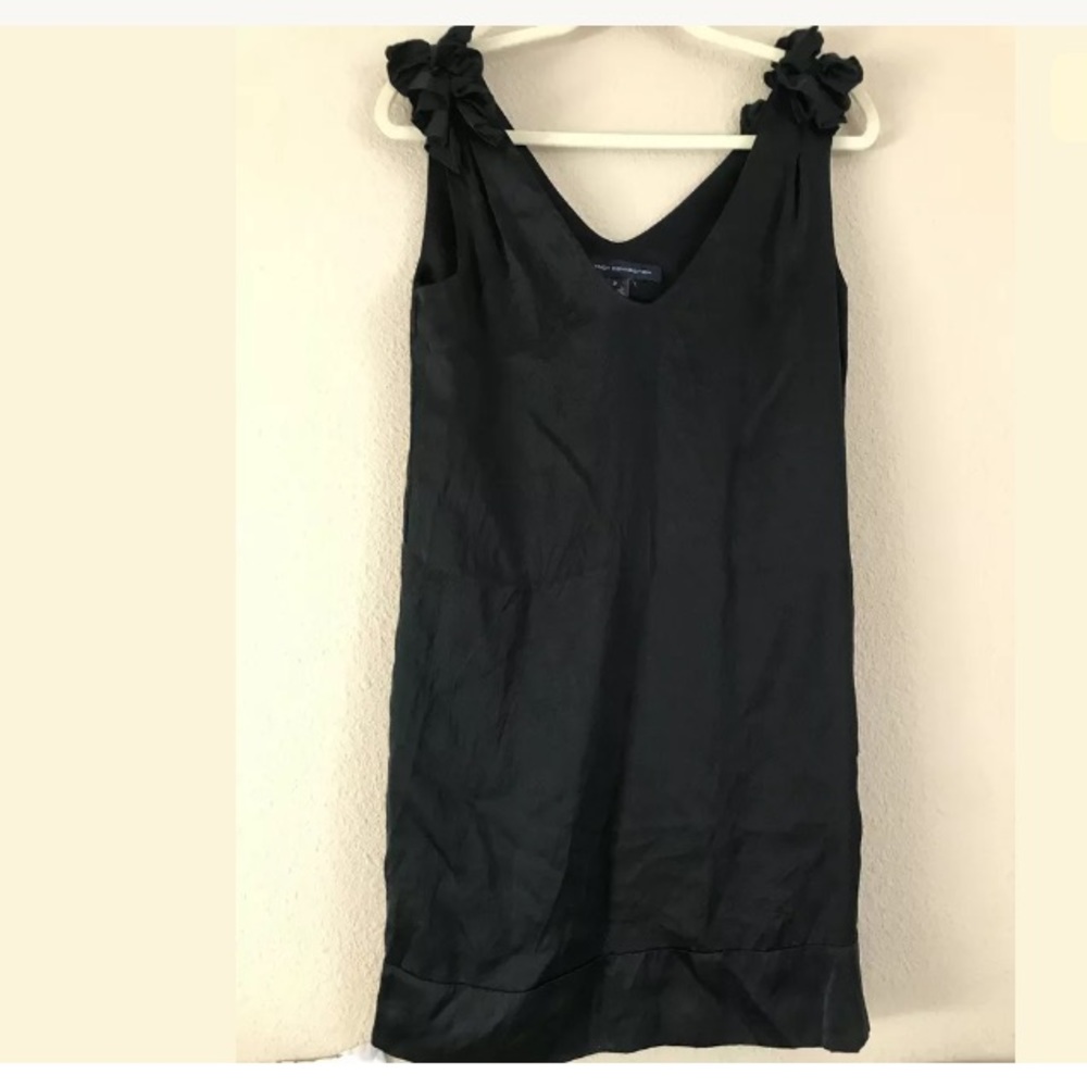 French connection black silk dress 2